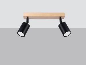 Miniaturka 2 - Nowoczesna lampa sufitowa z czarnymi reflektorami w stylu loftowym