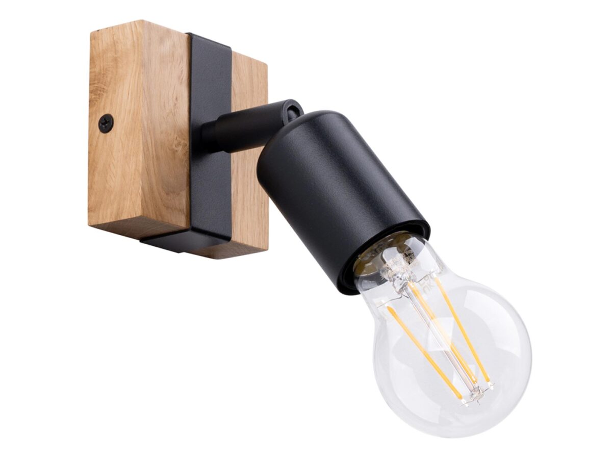 Kinkiet Minimalistyczny Czarny E27 LED – ZARA