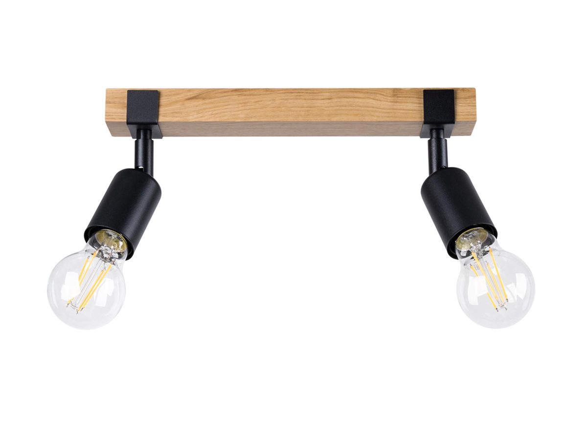 Plafon Nowoczesny Czarny 2x15W LED – ZARA 2