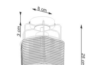 Miniaturka 7 - Wymiarowanie lampy z plecionym abażurem o średnicy 15 cm