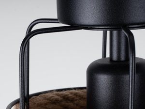 Miniaturka 3 - Zbliżenie na górne mocowanie klosza z liny i metalowego pierścienia