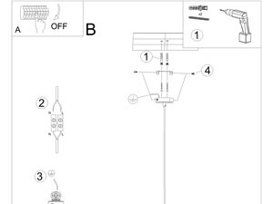 Miniaturka 9 - Rysunek techniczny plecionej lampy wiszącej