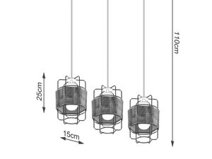 Miniaturka 8 - Wymiarowanie układu lamp z abażurami z naturalnej liny