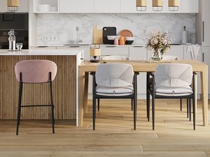 Miniaturka 5 - Kuchnia z oświetleniem z plecionki i loftowym wystrojem