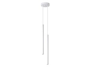 Miniaturka 24 - Minimalistyczna lampa LED z białymi cylindrami w układzie pionowym
