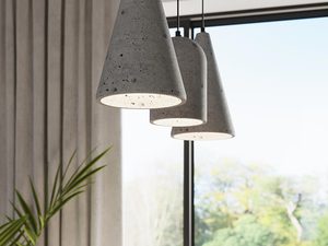 Miniaturka 6 - Lampa betonowa nad stołem w eleganckiej jadalni