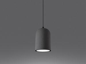 Miniaturka 2 - Szara betonowa lampa sufitowa zawieszona na czarnym kablu