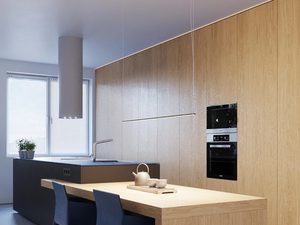 Miniaturka 9 - Jasna kuchnia z czarną lampą LED w stylu industrialnym