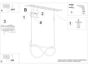 Miniaturka 13 - Instrukcja montażu giętej lampy LED z czteropunktowym systemem