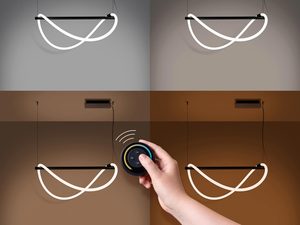 Miniaturka 3 - Dotykowe sterowanie nowoczesną lampą LED montowaną na suficie