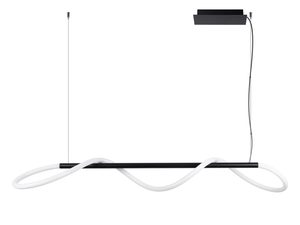 Miniaturka 16 - Nowoczesna lampa LED z białą linią światła, zawieszona nad stołem