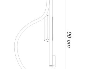 Miniaturka 11 - Rysunek techniczny nowoczesnej lampy LED w formie łuku