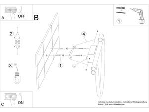 Miniaturka 12 - Instrukcja montażu kinkietu ściennego LED z giętym profilem
