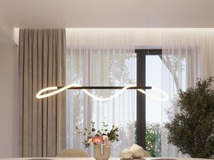 Miniaturka 9 - Nowoczesna lampa wisząca LED z podwójnym giętym profilem