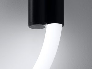 Miniaturka 6 - Czarny kinkiet LED w nowoczesnym stylu z okrągłą bazą