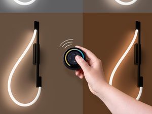 Miniaturka 7 - Lampa ścienna LED z dotykowym włącznikiem, czarna i biała