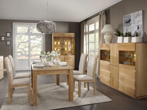 Miniaturka 3 - Drewniany stół z krzesłami w jadalni w stylu rustykalnym