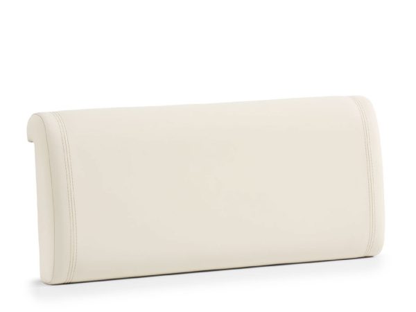 Beżowy panel zagłówkowy z miękkim obiciem do łóżka