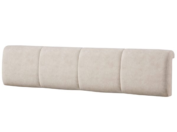 Jasnobeżowy zagłówek z pianką i przeszyciem