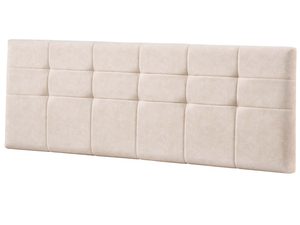 Miniaturka 3 - Beżowy tapicerowany zagłówek łóżka z pikowaniem, styl elegancki