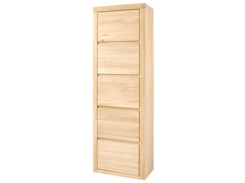 Wąska szafa z litego drewna dębowego do przedpokoju