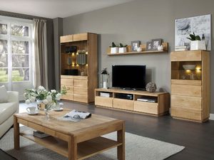 Miniaturka 2 - Aranżacja salonu z dębowymi meblami i stolikiem kawowym