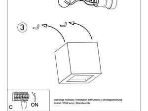 Miniaturka 20 - Instrukcja montażu kinkietu LED w kształcie sześcianu