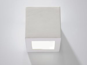 Miniaturka 7 - Biały kinkiet LED z podświetleniem dolnym do salonu lub sypialni