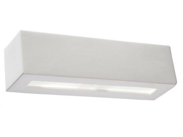 Nowoczesny biały kinkiet LED z mlecznym kloszem