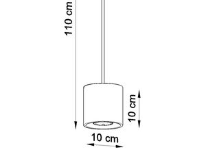 Miniaturka 19 - Rysunek techniczny lampy LED o wysokości 110 cm