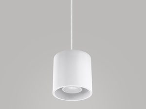 Miniaturka 13 - Wisząca lampa LED z białym cylindrycznym kloszem w stylu skandynawskim