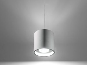 Miniaturka 14 - Wisząca lampa LED z szarym kloszem w stylu skandynawskim