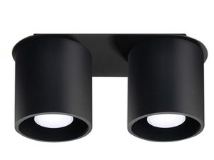 Miniaturka 21 - Podwójna czarna lampa sufitowa LED do nowoczesnych wnętrz kuchni lub salonu