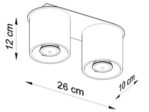Miniaturka 19 - Schemat montażu lampy sufitowej LED o długości 26 cm