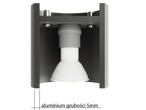 Miniaturka 18 - Aluminiowy wspornik montażowy lampy LED z oprawą