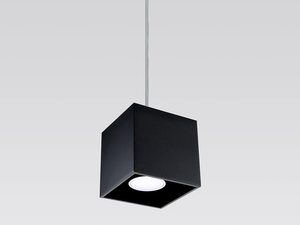 Miniaturka 7 - Nowoczesna lampa wisząca LED w formie czarnego prostopadłościanu