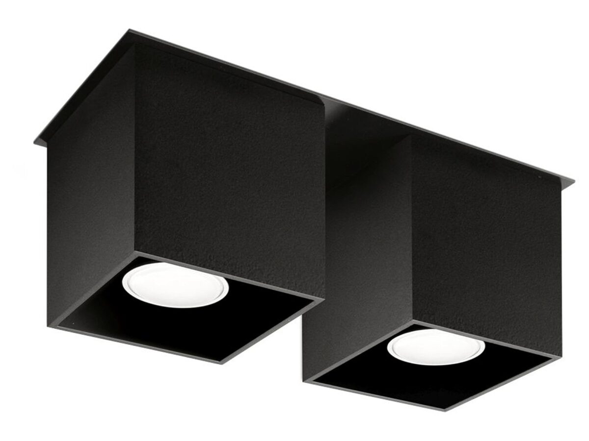 Plafon QUARK 2 Elegancki Czarny – Szary – Biały