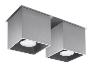 Miniaturka 7 - Podwójna lampa sufitowa LED w kolorze szarym do nowoczesnych przestrzeni