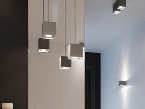 Miniaturka 12 - Nowoczesna lampa wisząca LED z białym kloszem sześciennym