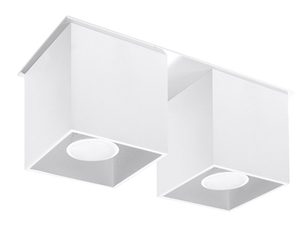 Miniaturka 13 - Podwójna biała lampa sufitowa LED z eleganckim wykończeniem