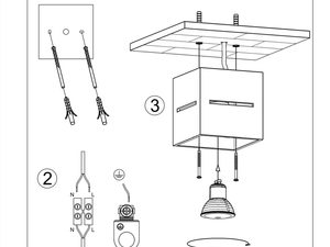 Miniaturka 18 - Rysunek techniczny montażu kinkietu LED sufitowego