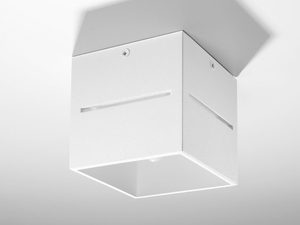 Miniaturka 13 - Biały kinkiet LED sufitowy z nowoczesnym wykończeniem