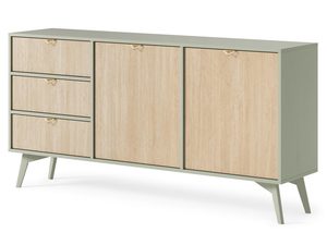 Miniaturka 1 - Komoda w odcieniu jasnego dębu z ramą w kolorze khaki