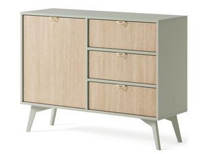 Miniaturka 6 - Komoda z elementem zielonym minimalistyczny styl