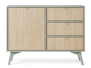 Miniaturka 5 - Komoda z zielonym wnętrzem i szufladami – otwarta prezentacja