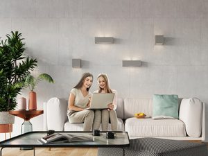 Miniaturka 17 - Aranżacja salonu z szarymi kinkietami LED