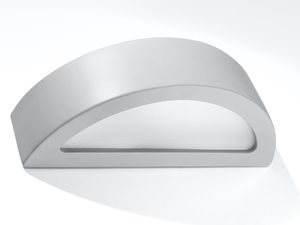 Miniaturka 7 - Nowoczesny biały kinkiet LED z zaokrąglonym frontem