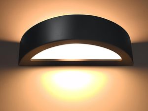 Miniaturka 14 - Czarny kinkiet LED do nowoczesnych elewacji lub wnętrz