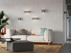 Miniaturka 10 - Szary salon z nowoczesnym oświetleniem ściennym LED