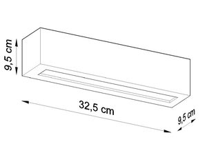 Miniaturka 19 - Wymiary techniczne nowoczesnego kinkietu
